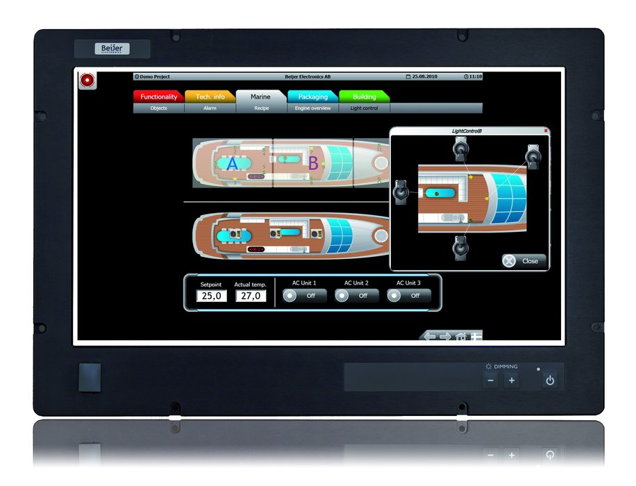 Beijer Electronics lancia un monitor widescreen e un PC industriale perfetti per applicazioni marittime